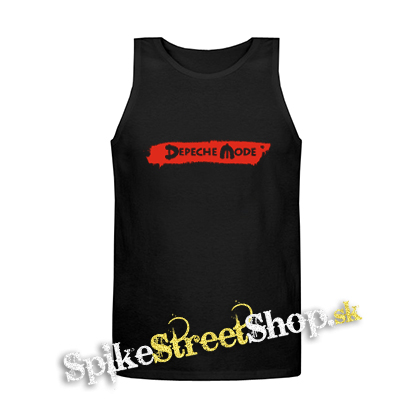 DEPECHE MODE - Logo Red Spirit - Mens Vest Tank Top - čierne tielko