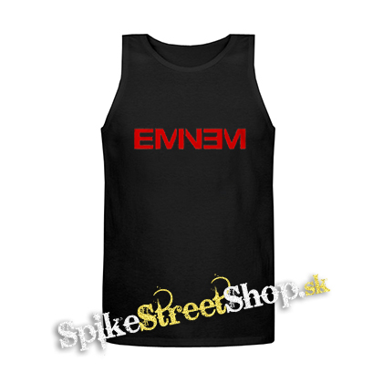 EMINEM - Red Logo - Mens Vest Tank Top - čierne tielko