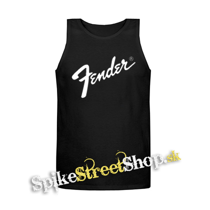 FENDER - Logo - Mens Vest Tank Top - čierne tielko