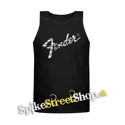 FENDER - Logo Vintage - Mens Vest Tank Top - čierne tielko