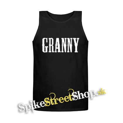 GRANNY HORROR VILLAGE - Logo - Mens Vest Tank Top - čierne tielko
