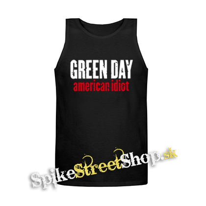 GREEN DAY - American Idiot Slogan - Mens Vest Tank Top - čierne tielko