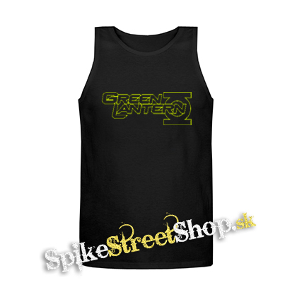 GREEN LANTERN - Logo Neon - Mens Vest Tank Top - čierne tielko
