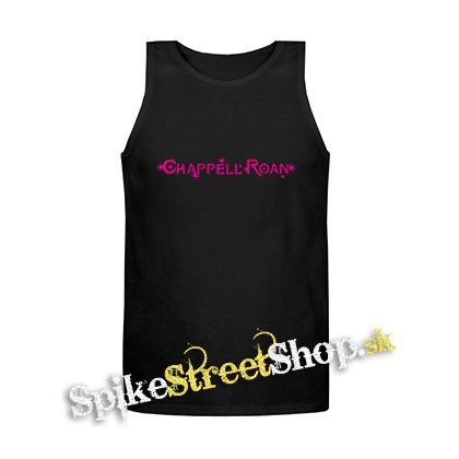 CHAPPELL ROAN - PINK LOGO - Mens Vest Tank Top - čierne tielko
