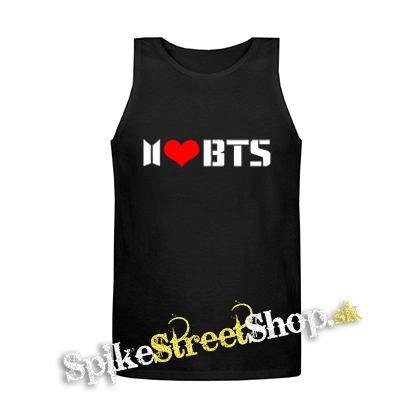 I LOVE BTS - Logo - Mens Vest Tank Top - čierne tielko
