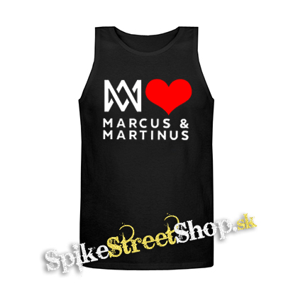 I LOVE MARCUS & MARTINUS - Motive 1 - Mens Vest Tank Top - čierne tielko