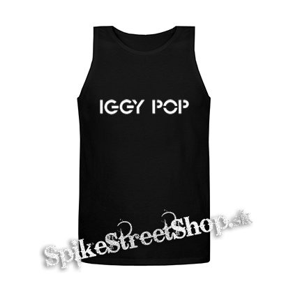 IGGY POP - Logo - Mens Vest Tank Top - čierne tielko
