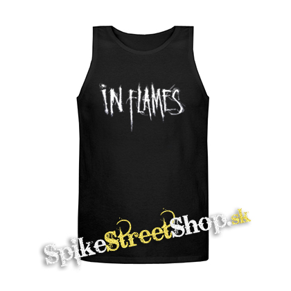 IN FLAMES - Logo - Mens Vest Tank Top - čierne tielko