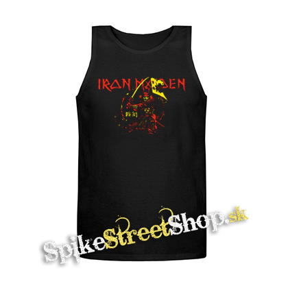 IRON MAIDEN - Red Yellow Senjutsu Samurai - Mens Vest Tank Top - čierne tielko