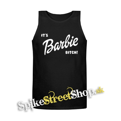 ITS BARBIE BITCH - Logo - Mens Vest Tank Top - čierne tielko