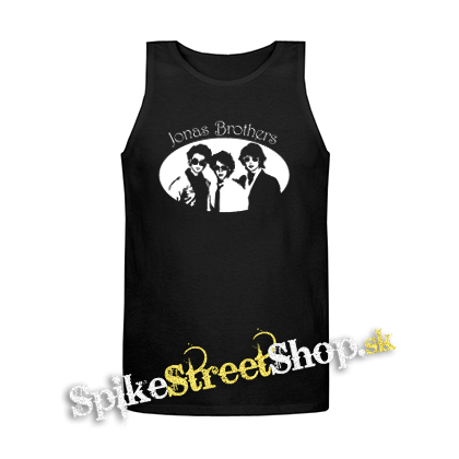 JONAS BROTHERS - Logo & Band - Mens Vest Tank Top - čierne tielko