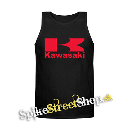 KAWASAKI - Logo - Mens Vest Tank Top - čierne tielko