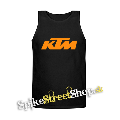 KTM - Orange Logo - Mens Vest Tank Top - čierne tielko