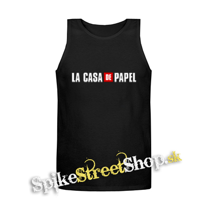 LA CASA DE PAPEL - Logo - Mens Vest Tank Top - čierne tielko