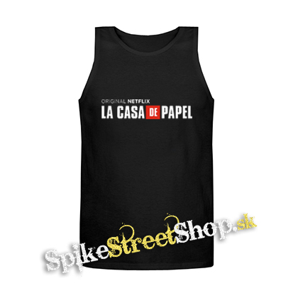 LA CASA DE PAPEL - Original Netflix Series - Mens Vest Tank Top - čierne tielko