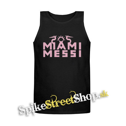 LIONEL MESSI - Miami Messi - Mens Vest Tank Top - čierne tielko