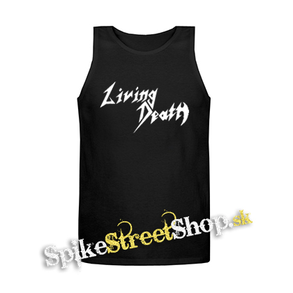 LIVING DEATH - Logo - Mens Vest Tank Top - čierne tielko