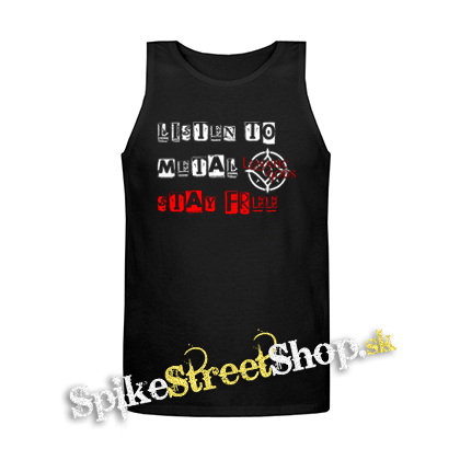 LUNATIC GODS - Listen To Metal Stay Free Motive 3 - Mens Vest Tank Top - čierne tielko