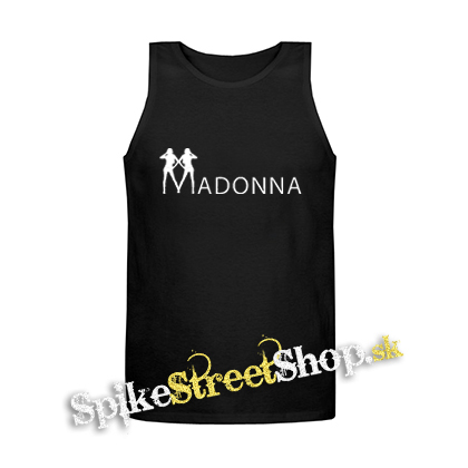 MADONNA - Logo - Mens Vest Tank Top - čierne tielko