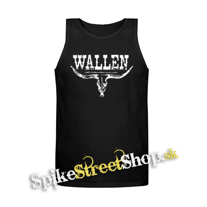 MORGAN WALLEN - Country Music Crest - Mens Vest Tank Top - čierne tielko