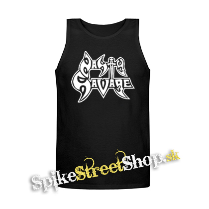 NASTY SAVAGE - Logo - Mens Vest Tank Top - čierne tielko