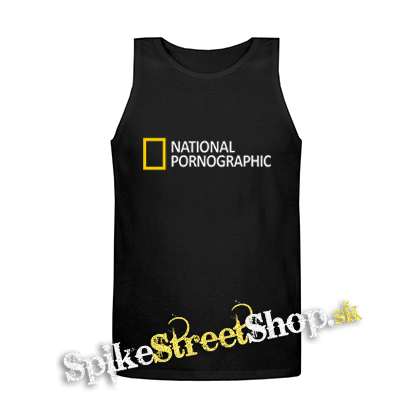 NATIONAL PORNOGRAPHIC - Mens Vest Tank Top - čierne tielko
