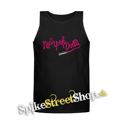 NEW YORK DOLLS - Logo - Mens Vest Tank Top - čierne tielko