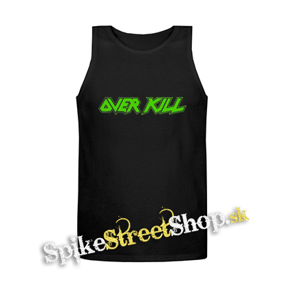 OVERKILL - Logo Green - Mens Vest Tank Top - čierne tielko