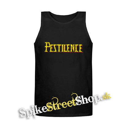 PESTILENCE - Yellow Logo - Mens Vest Tank Top - čierne tielko