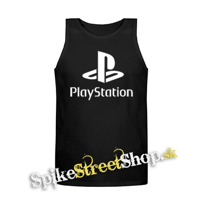 PLAYSTATION - Logo - Mens Vest Tank Top - čierne tielko