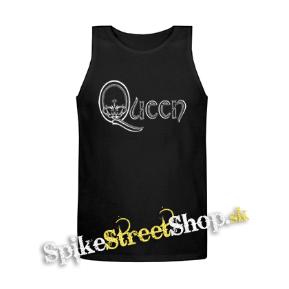 QUEEN - Logo Simple - Mens Vest Tank Top - čierne tielko
