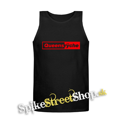 QUEENSRYCHE - Logo RED - Mens Vest Tank Top - čierne tielko
