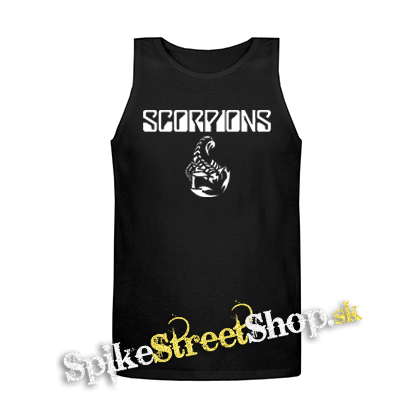 SCORPIONS - Logo - Mens Vest Tank Top - čierne tielko
