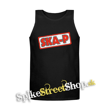 SKA-P - Red Logo - Mens Vest Tank Top - čierne tielko