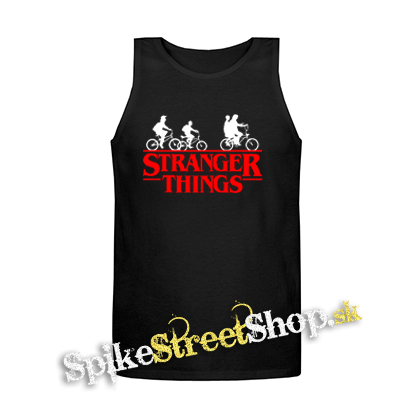 STRANGER THINGS - Bicycle Gang - Mens Vest Tank Top - čierne tielko