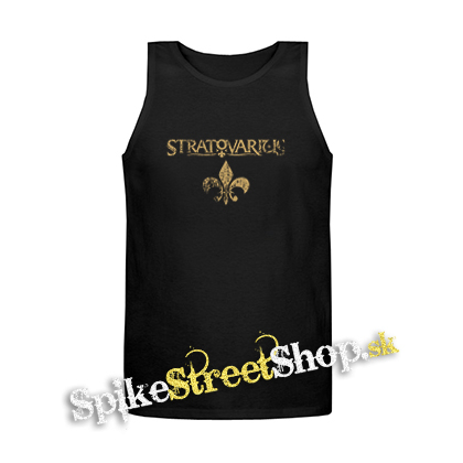 STRATOVARIUS - Gold Logo - Mens Vest Tank Top - čierne tielko