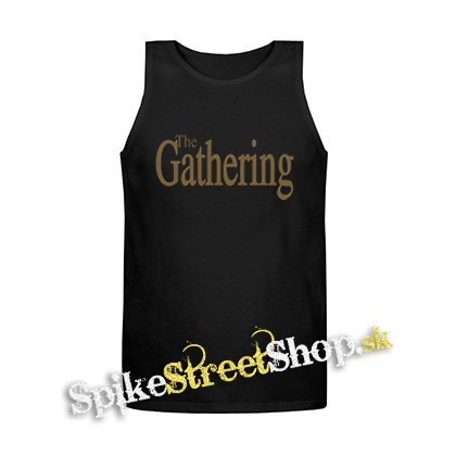 THE GATHERING - Logo Gold - Mens Vest Tank Top - čierne tielko