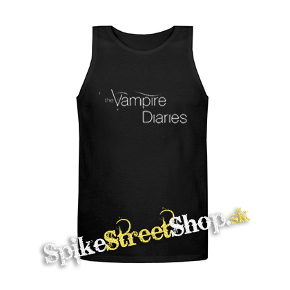 VAMPIRE DIARIES - Logo Motive 2 - Mens Vest Tank Top - čierne tielko