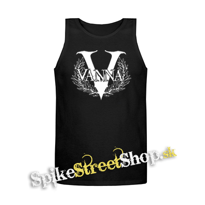 VANNA - Logo - Mens Vest Tank Top - čierne tielko
