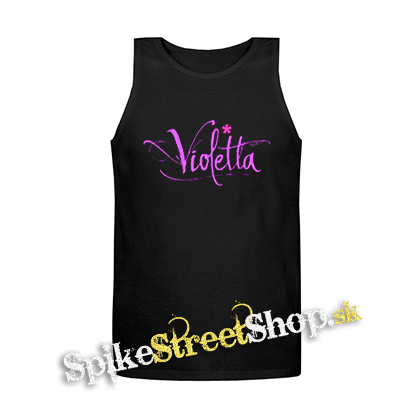 VIOLETTA - Logo - Mens Vest Tank Top - čierne tielko