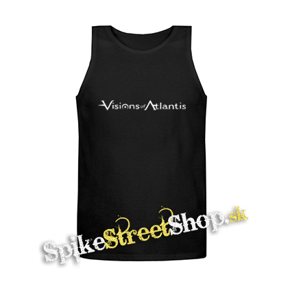 VISIONS OF ATLANTIS - Logo - Mens Vest Tank Top - čierne tielko