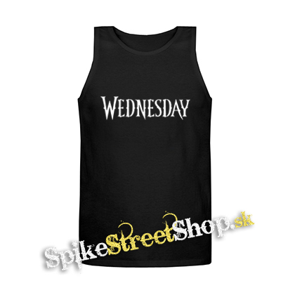 WEDNESDAY - Logo - Mens Vest Tank Top - čierne tielko