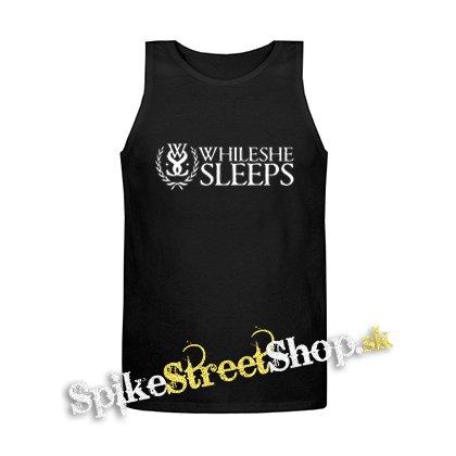 WHILE SHE SLEEPS - Logo - Mens Vest Tank Top - čierne tielko