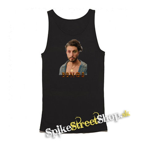 BBNO$ - Portrait Logo Fire - Mens Vest Tank Top - čierne tielko