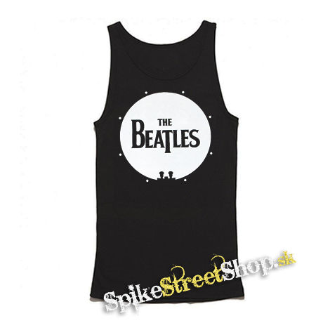 BEATLES - Drum Logo - Mens Vest Tank Top - čierne tielko