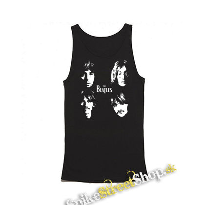 BEATLES - Faces - Mens Vest Tank Top - čierne tielko
