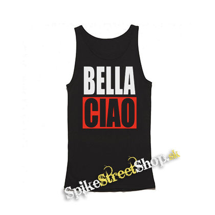 BELLA CIAO - Mens Vest Tank Top - čierne tielko