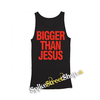 BIGGER THAN JESUS - Mens Vest Tank Top - čierne tielko