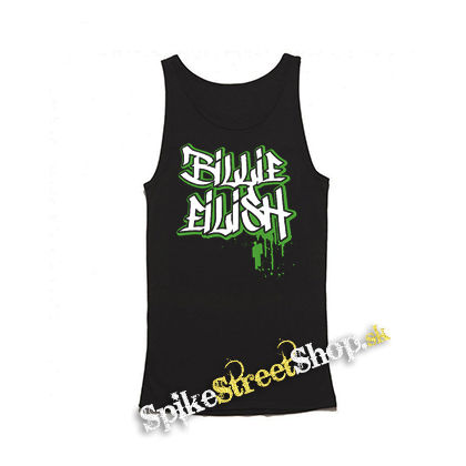 BILLIE EILISH - Painted Graffiti Logo - Mens Vest Tank Top - čierne tielko