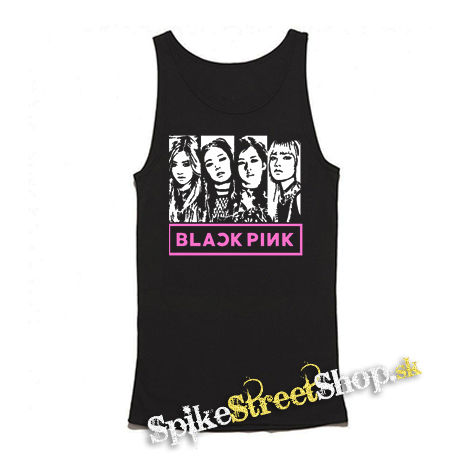 BLACKPINK - Logo & Band - Mens Vest Tank Top - čierne tielko